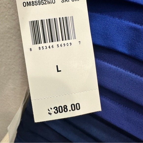 Tadashi Shoji Women's Size L Blue Cocktail Midi Dress Elegant Tiered Layered - Picture 5 of 8